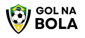 Gol na bola texto em preto