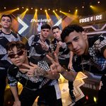 Time de e-sports do Corinthians em campeonato de free fire